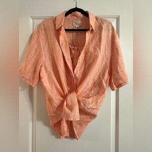 NEW SET Trovata 2 PIECES Sienna Shirt & Brigette Bandeau Top S Creamsicle Stripe
